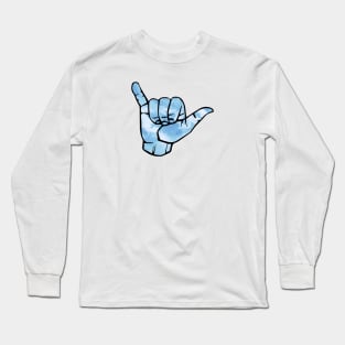 Blue Tie Dye Shaka Long Sleeve T-Shirt